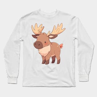 Simple drawn moose Long Sleeve T-Shirt